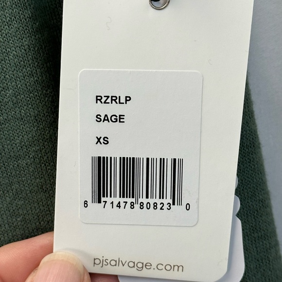 PJ Salvage Elastic Waist Lounge Sleep Pants - Sage Green - RZRLP - Picture 8 of 9